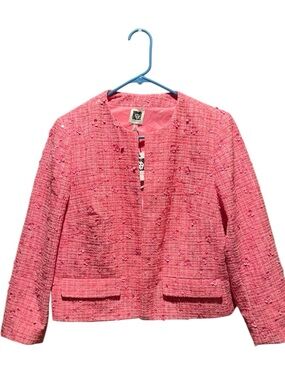 Anne Klein Pink Tweed Jacket